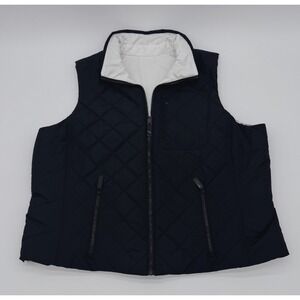 Polo‎ Ralph Lauren RLX Black White Reversible Puffer Vest Full Zip Womens 2XL